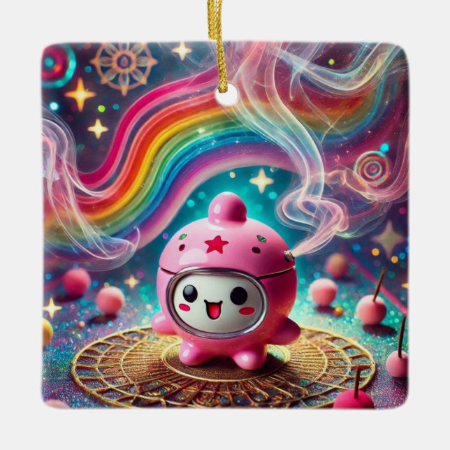Whimsical Incense Companion Ornament  (Front)