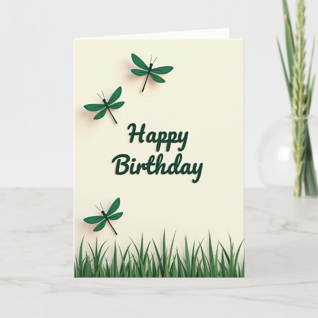 Whimsical Insects Birthday Card (Front)