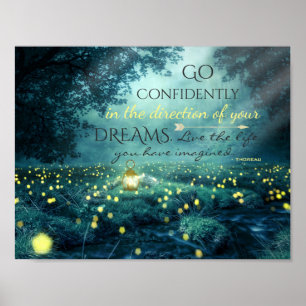 Whimsical Inspiring Dreams Quote Poster