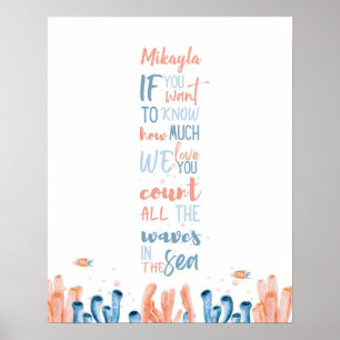 Whimsical Jellyfish Lullaby Quote Customisable Poster