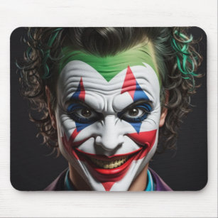 Whimsical Joker Oversized Smile Mouse Pad