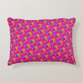 Whimsical Kawaii Cat Knitting Scene with Oversized Decorative Cushion