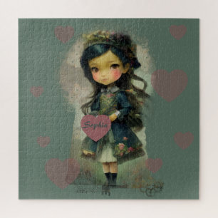 Whimsical Kawaii Fairy Tale Girl Jigsaw Puzzle