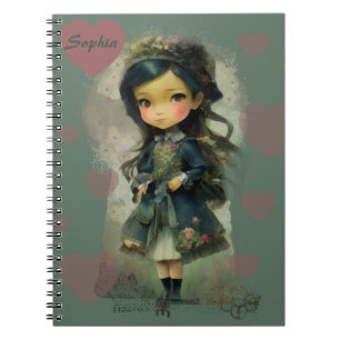 Whimsical Kawaii Fairy Tale Girl Notebook