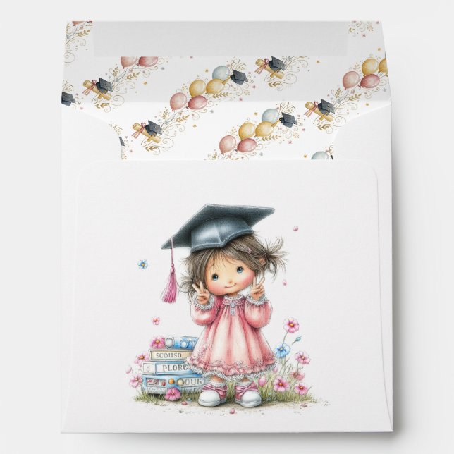 Whimsical Kindergarten Graduation Celebration  Envelope (Back (Bottom))