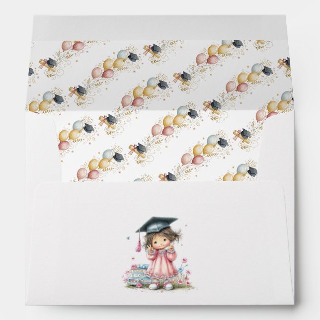 Whimsical Kindergarten Graduation Celebration  Envelope (Back (Bottom))
