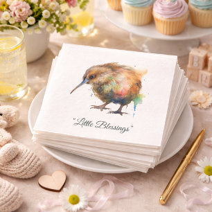 Whimsical Kiwi Bird Baby Shower Sweet Pipi Napkin