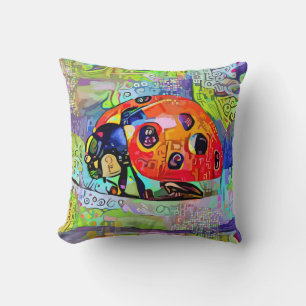 Whimsical Ladybug Cushion