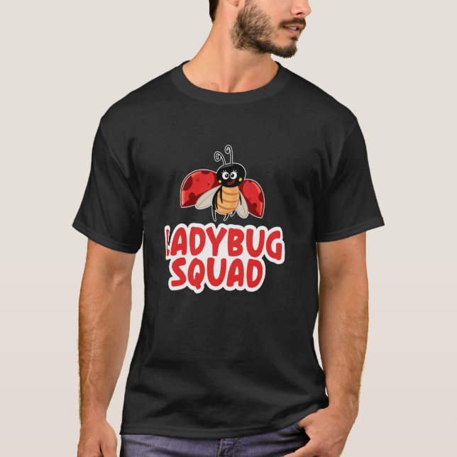 Whimsical Ladybug Quad Kawaii Anime Bugs T-Shirt (Front)