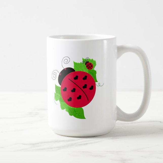 Whimsical Ladybugs Coffee Mug (Right)