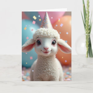 Whimsical Lamb Birthday Card