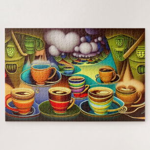 Whimsical Land of Coffee Cups   Jigsaw Puzzle