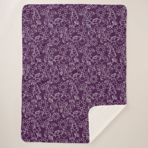 Whimsical Lavender Blooms Cozy Throw