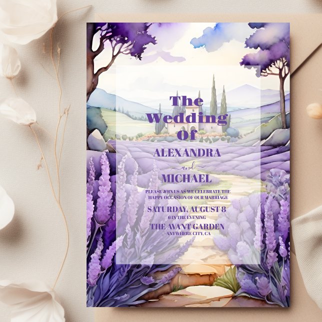 Whimsical Lavender Wedding Invitation (Creator Uploaded)