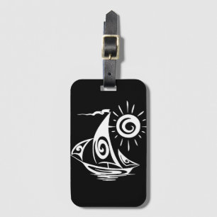 Whimsical Lazy Sailboat Luggage Tag