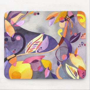 Whimsical Leaves Mouse Pad