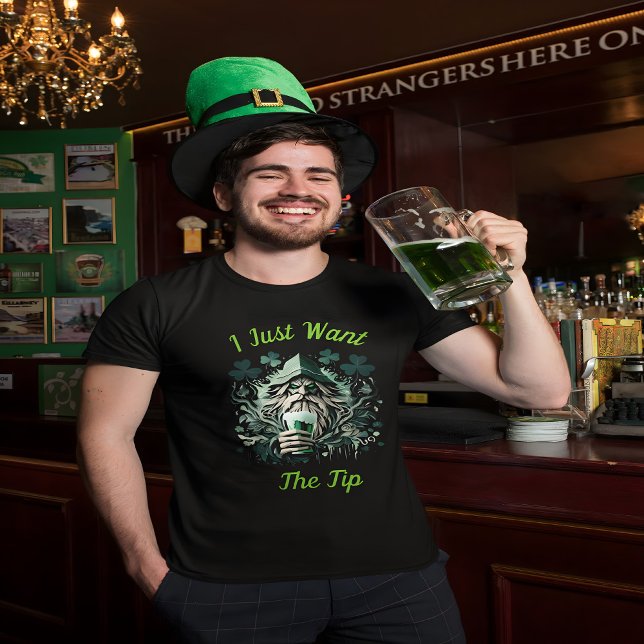 Whimsical Leprechaun Savouring A Brew T-Shirt (Creator Uploaded)