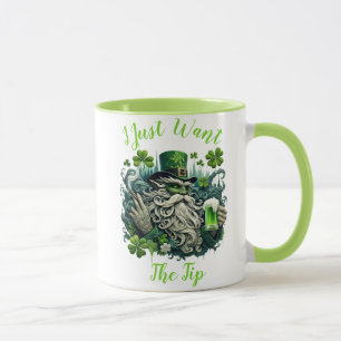 Whimsical Leprechaun Savouring A Cold One Mug