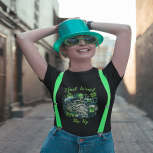 Whimsical Leprechaun Savouring A Cold One T-Shirt