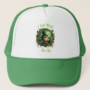 Whimsical Leprechaun Savouring A Pint Trucker Hat