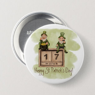 Whimsical Leprechauns St. Patrick's Day 7.5 Cm Round Badge