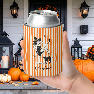Whimsical Let's Go Witches Halloween Bachelorette Can Cooler
