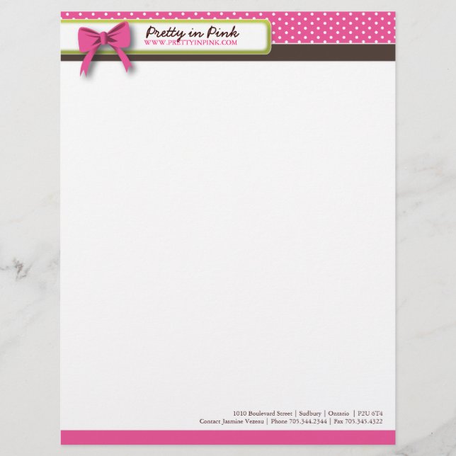 Whimsical Letterhead (Front)