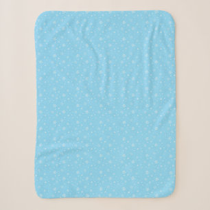 Whimsical Light Blue Hand-Drawn Snowflakes Pattern Sherpa Blanket