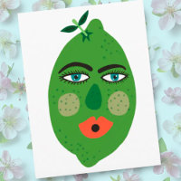 Whimsical Lime Postcard