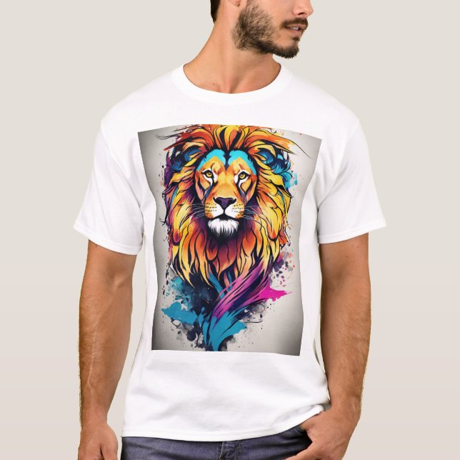 Whimsical Lion Dreamscape Tee (Front)