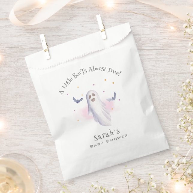 Whimsical Little Boo Halloween Baby Shower Favour Bag (Clipped)