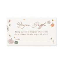 Whimsical Little Pumpkin Baby Shower Diaper Raffle