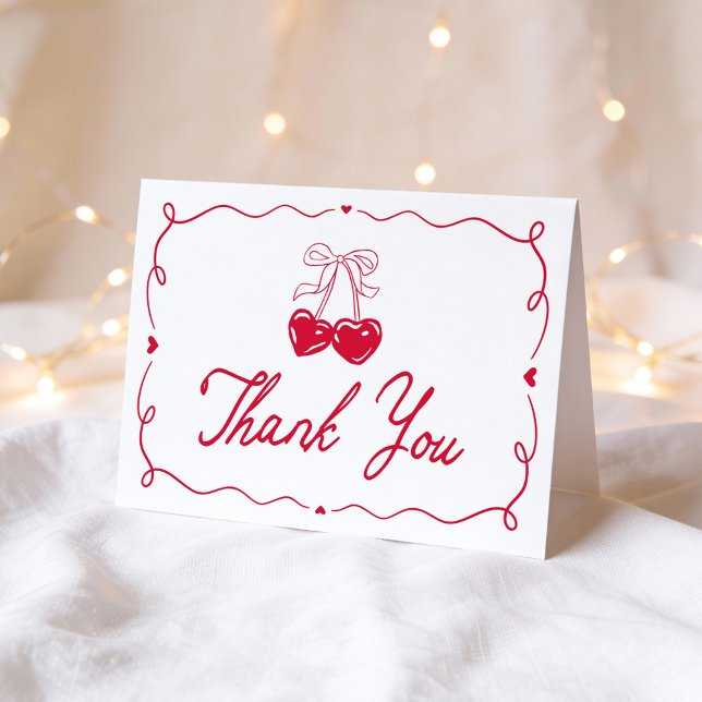 Whimsical Little Sweetheart Baby Shower Thank You Card (Creator Uploaded)
