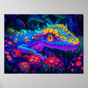 Whimsical Lizard Poster