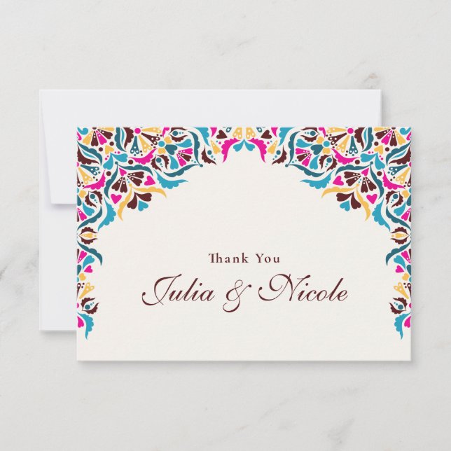 Whimsical Luxury Ivory Floral Style Border Wedding (Front)