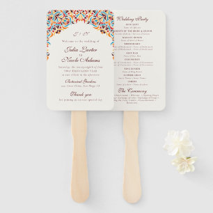 Whimsical Luxury Ivory Floral Style Border Wedding Hand Fan