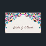 Whimsical Luxury Ivory Floral Style Border Wedding Place Card<br><div class="desc">Beautiful Invitation to celebrate Special occasions and festivals comes with digital and E-invitation as per your request. We would love to replicate our designs to make multiple products like rsvp cards, labels envelopes, and more. Customisation is available for ready to print on request at info@shamaurcreatif@gmail.com. Look Forward to hearing from...</div>