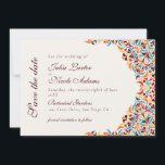 Whimsical Luxury Ivory Floral Style Border Wedding Save The Date<br><div class="desc">Beautiful Invitation to celebrate Special occasions and festivals comes with digital and E-invitation as per your request. We would love to replicate our designs to make multiple products like rsvp cards, labels envelopes, and more. Customisation is available for ready to print on request at info@shamaurcreatif@gmail.com. Look Forward to hearing from...</div>
