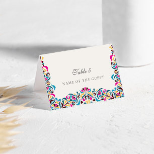 Whimsical Luxury Ivory Floral Style Border Wedding Table Number