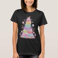 Whimsical Macaron Tower French Dessert Fun Graphic