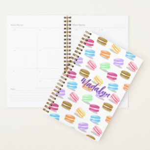 whimsical macarons pattern planner