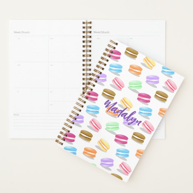 whimsical macarons pattern planner (Display)