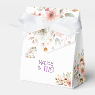 Whimsical magic pastel unicorn kids birthday favour box