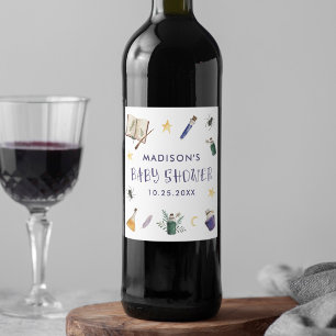 Whimsical Magic Potions Halloween Baby Shower Wine Label