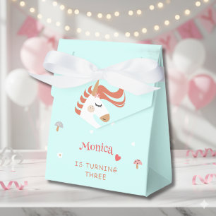 Whimsical magic unicorn kids birthday favour box