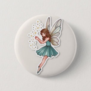 Whimsical Magical Fairy 6 Cm Round Badge