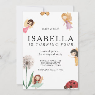 Whimsical Magical Fairy Birthday Invitation