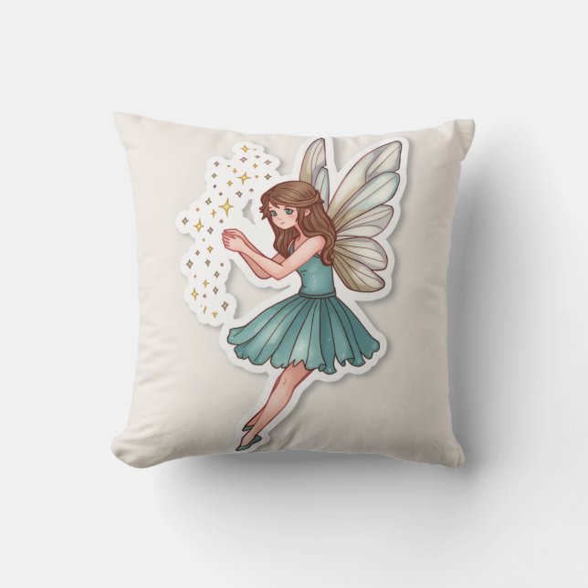 Whimsical Magical Fairy Cushion (Front)