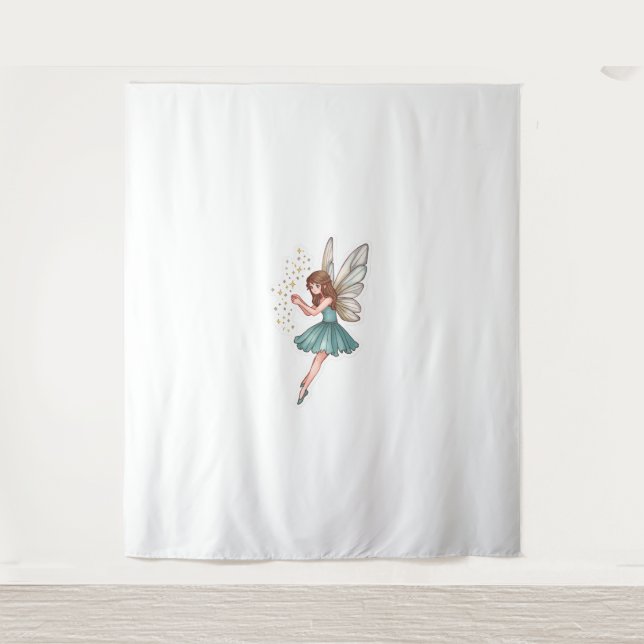 Whimsical Magical Fairy  Tapestry (Front)