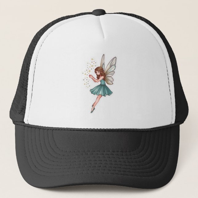 Whimsical Magical Fairy  Trucker Hat (Front)
